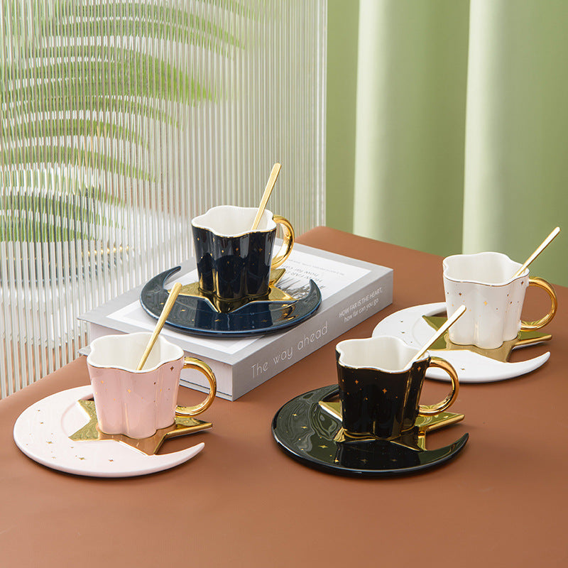 Cosmicup™ - Creative Cup Star And Moon Saucer