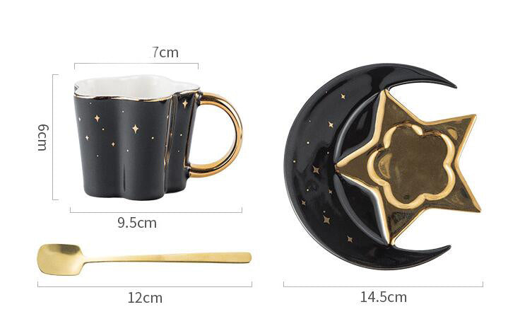 Cosmicup™ - Creative Cup Star And Moon Saucer